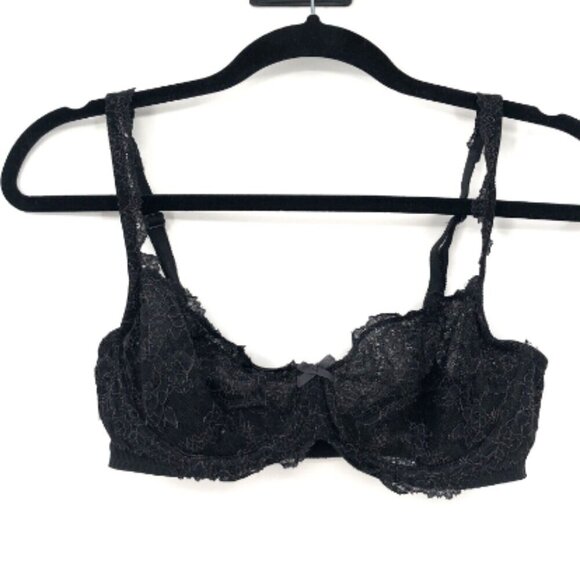 Victoria's Secret Other - VICTORIA'S SECRET Dream Angels Unlined Demi Bra 34D Black Lace Sheer Sexy Bra